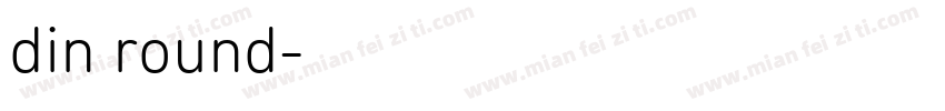 din round字体转换